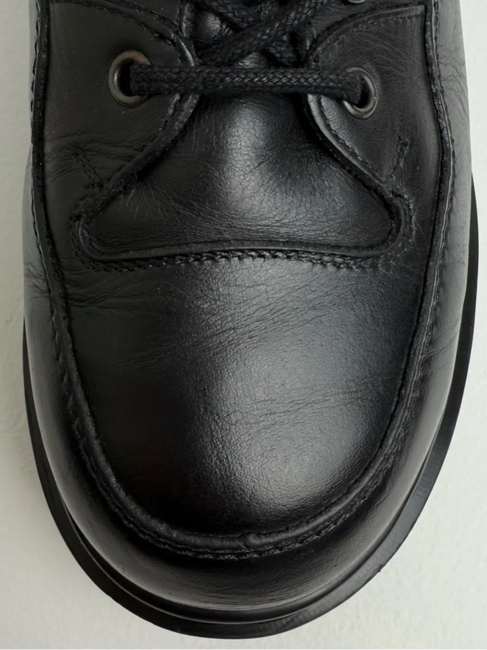 Made in England Vintage Dr. Martens Black Leather Envy Quad Platform Boots UK 7